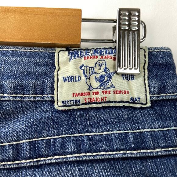 True Religion 26 Womens Medium Stone Wash Straight Denim Jeans - Picture 4 of 7